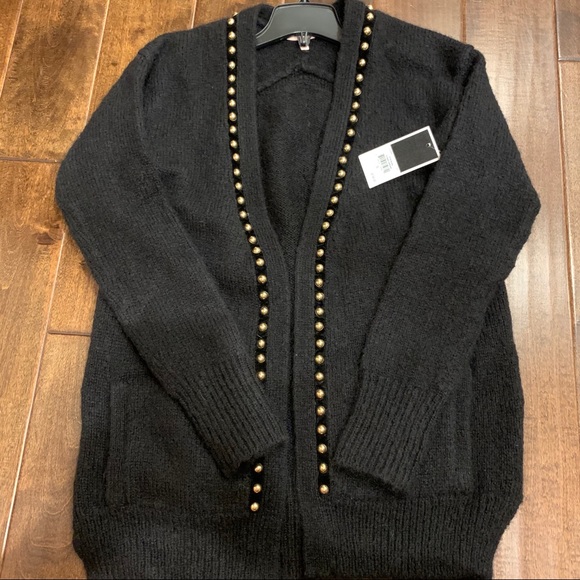 Juicy Couture black wool stud cardigan - Picture 2 of 4